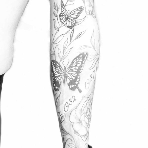 plantes_papillons_manchette_tattoo