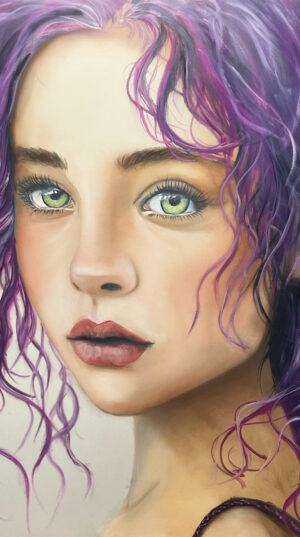 Série Regard féminin "Ema" huile sur toile dimensions 80 x 80 Série Regard féminin "Ema" huile sur toile dimensions 80 x 80