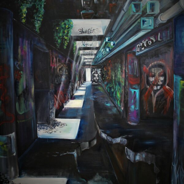 "Esprit urbain" huile sur toile