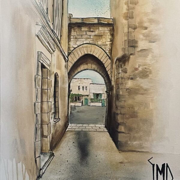 Porte du Planet Sernhac bombe et acrylique dimensions 50 x 70