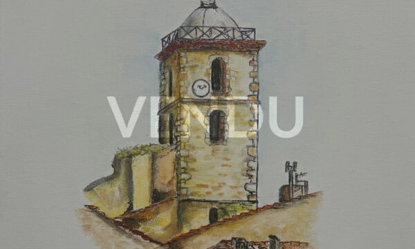 Série Sernhac “Église” huile sur toile dimensions 30 x 40