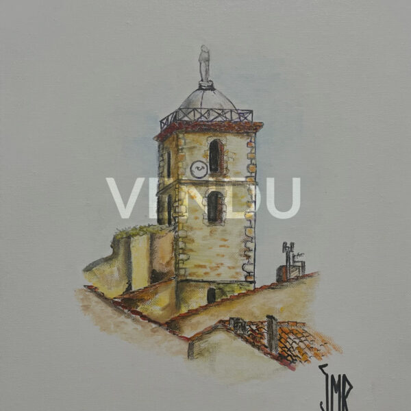 Série Sernhac “Église” huile sur toile dimensions 30 x 40