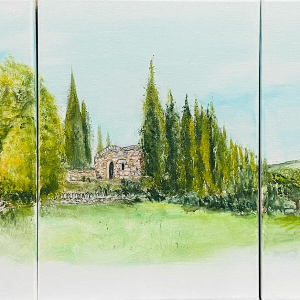 Série Sernhac "La ventouresque tryptique" huile sur toile dimensions 70 x 30