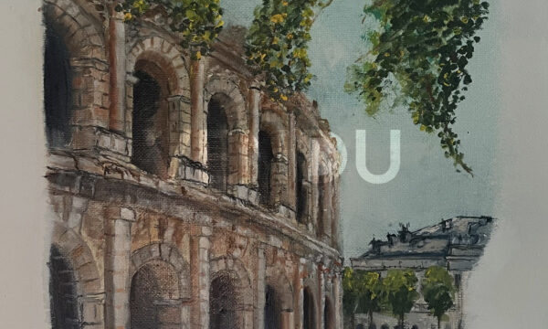 Série Toro “Arène de Nîmes” huile sur toile dimensions 30 x 30