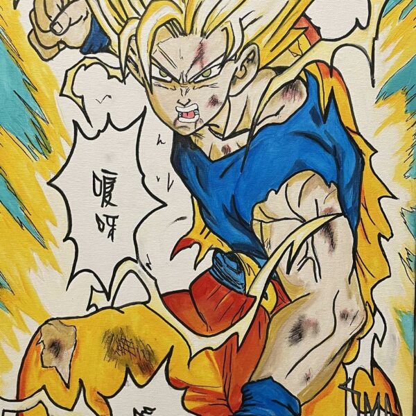 Sangoko acrylique sur toile 38 x 55