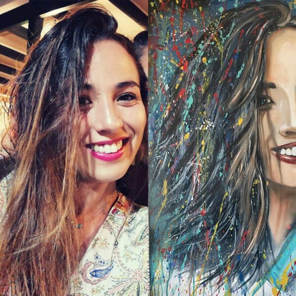 "Elodie" huile sur toile dimensions 54 x 81